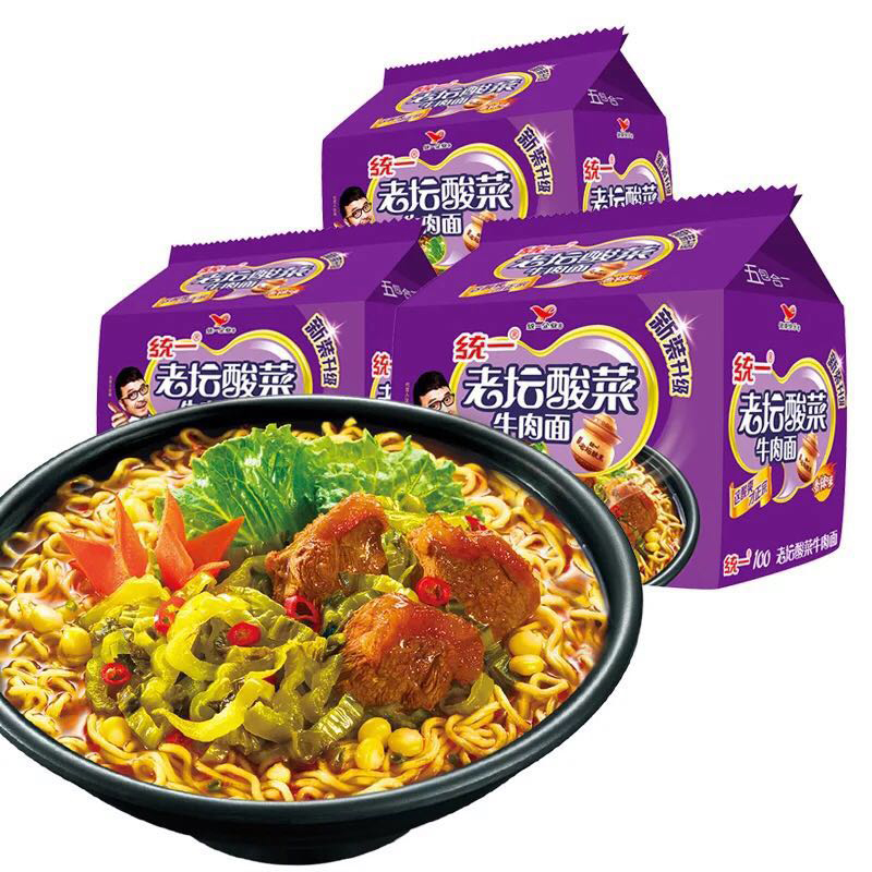 统一香辣老坛酸菜牛肉味面