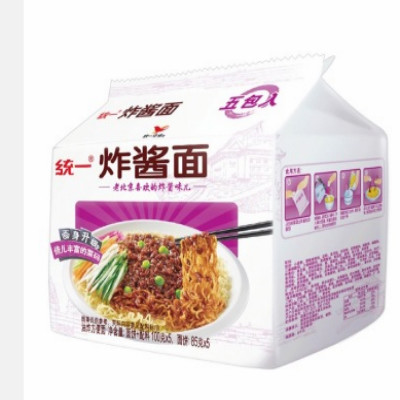 统一炸酱面五连包