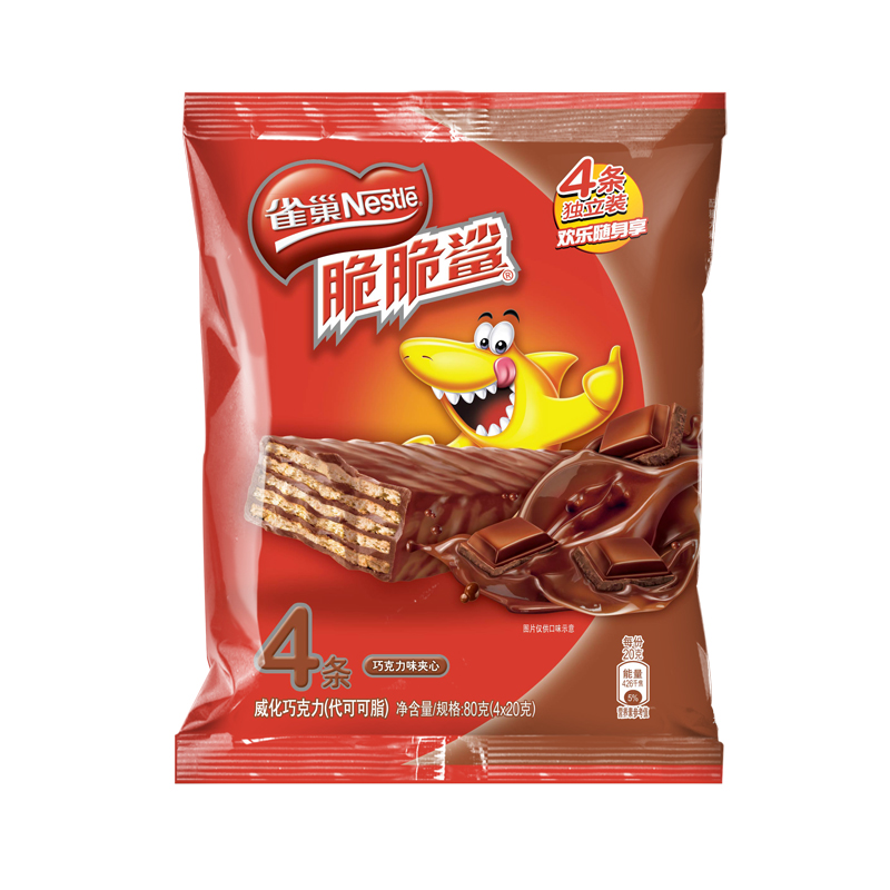 雀巢脆脆鲨巧克力味威化4条装