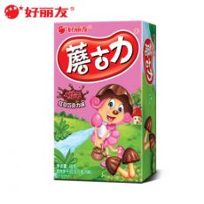 好丽友蘑古力红豆巧克力小饼干