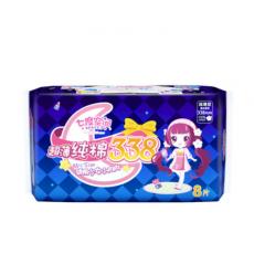 七度空间QSC6808纯棉超薄特长夜用卫生巾