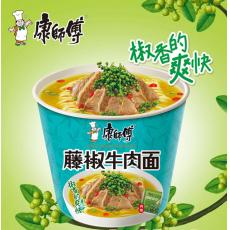 康师傅藤椒牛肉开心桶面
