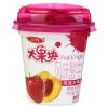 三元大果块黄桃+草莓酸奶