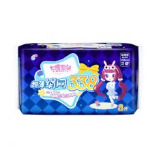 七度空间QSC7808绢爽超薄夜用卫生巾