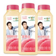 味全每日C面带桃花100%桃汁