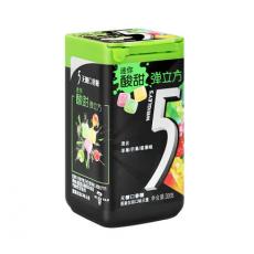 5酸甜弹立方混合苹果芒果味口香糖