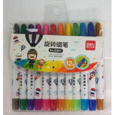得力旋转蜡笔6...