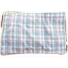 纯棉花边格子枕套