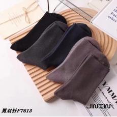 锦鑫男双针羊绒袜F7613