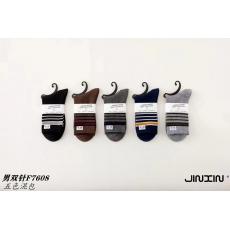 锦鑫男双针羊绒袜F7608