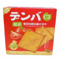 H-C2番茄味脆纸薯片饼干盒装