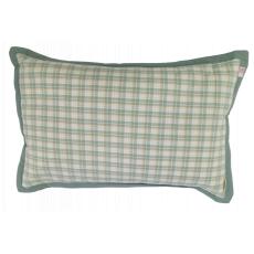 格子水洗棉枕