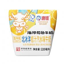 海河花色北冰洋桔汁汽水味牛奶