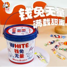 大白兔多口味奶糖钱兔无量桶装