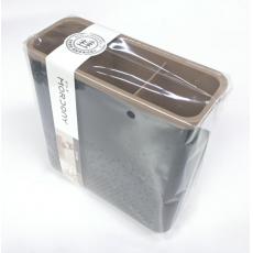 毛豆角805中古风壁挂式筷笼钻石黑-胡桃木色