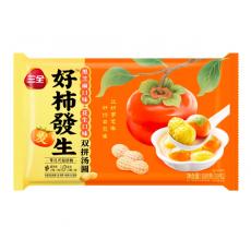 三全好柿發生黑芝麻花生双拼汤圆