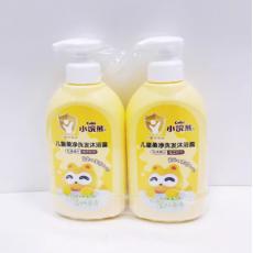 小浣熊乳清蛋白儿童柔净洗发沐浴露买一送一超值装