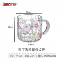 紫丁香LB5502樱花条纹杯