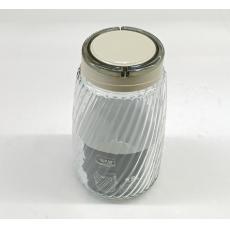 龙士翔15034斜纹手提玻璃储物罐