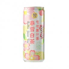 盒马春雪白茶气泡果汁茶