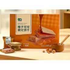 七鲜榛子可可威化饼干
