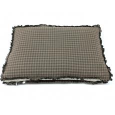 格子花边立体枕